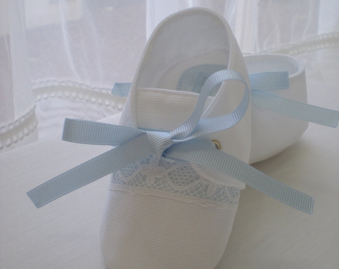 White Baby Boy Christening Shoes, Boy Baptism Shoes. Boy Booties. Irish ...
