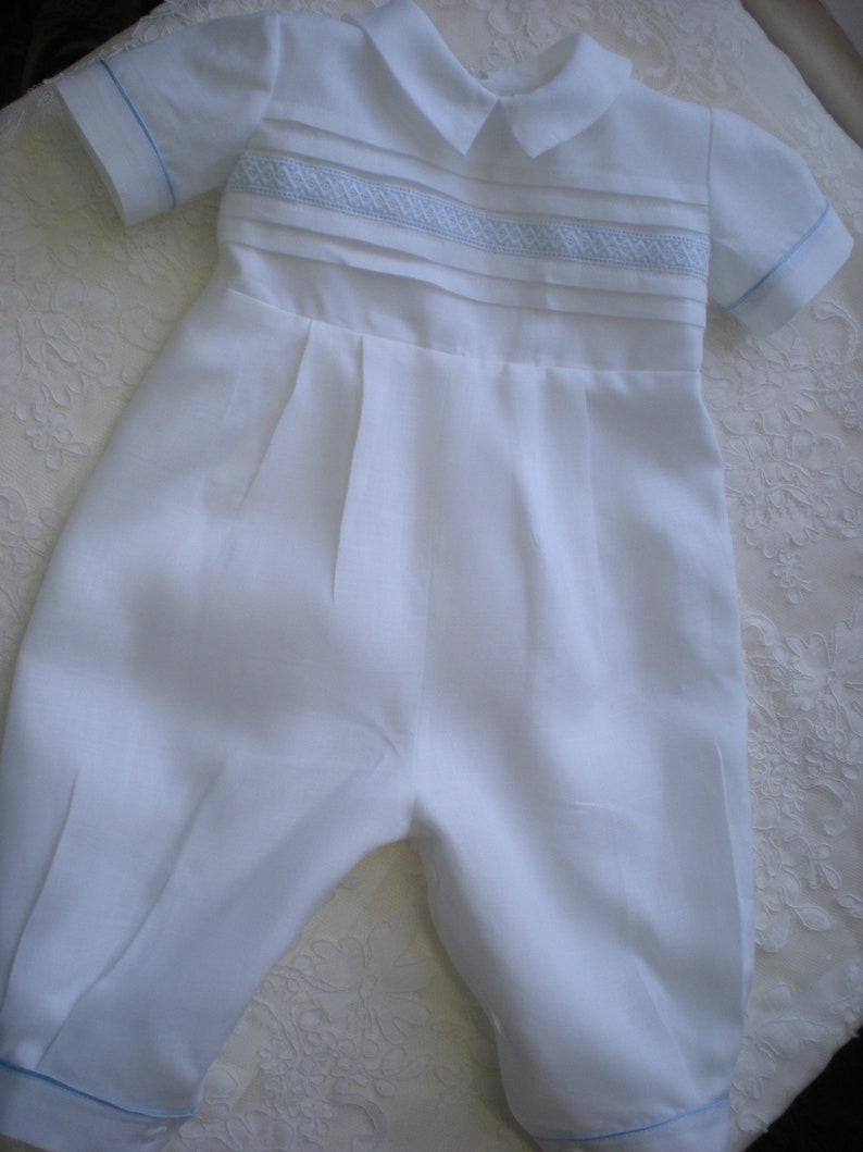 White or Ivory Irish Linen Baby Boy Christening Outfit Etsy UK
