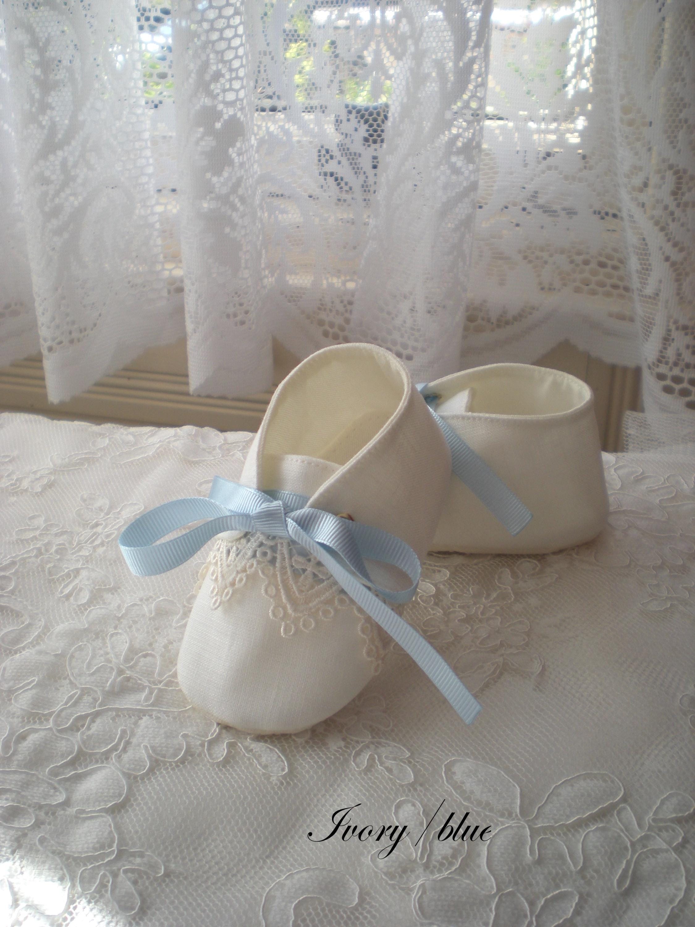 Scarpe Di Bambino Di Battesimo Con Pizzo E Le Perle Bianchi - Sandali - Foto 6