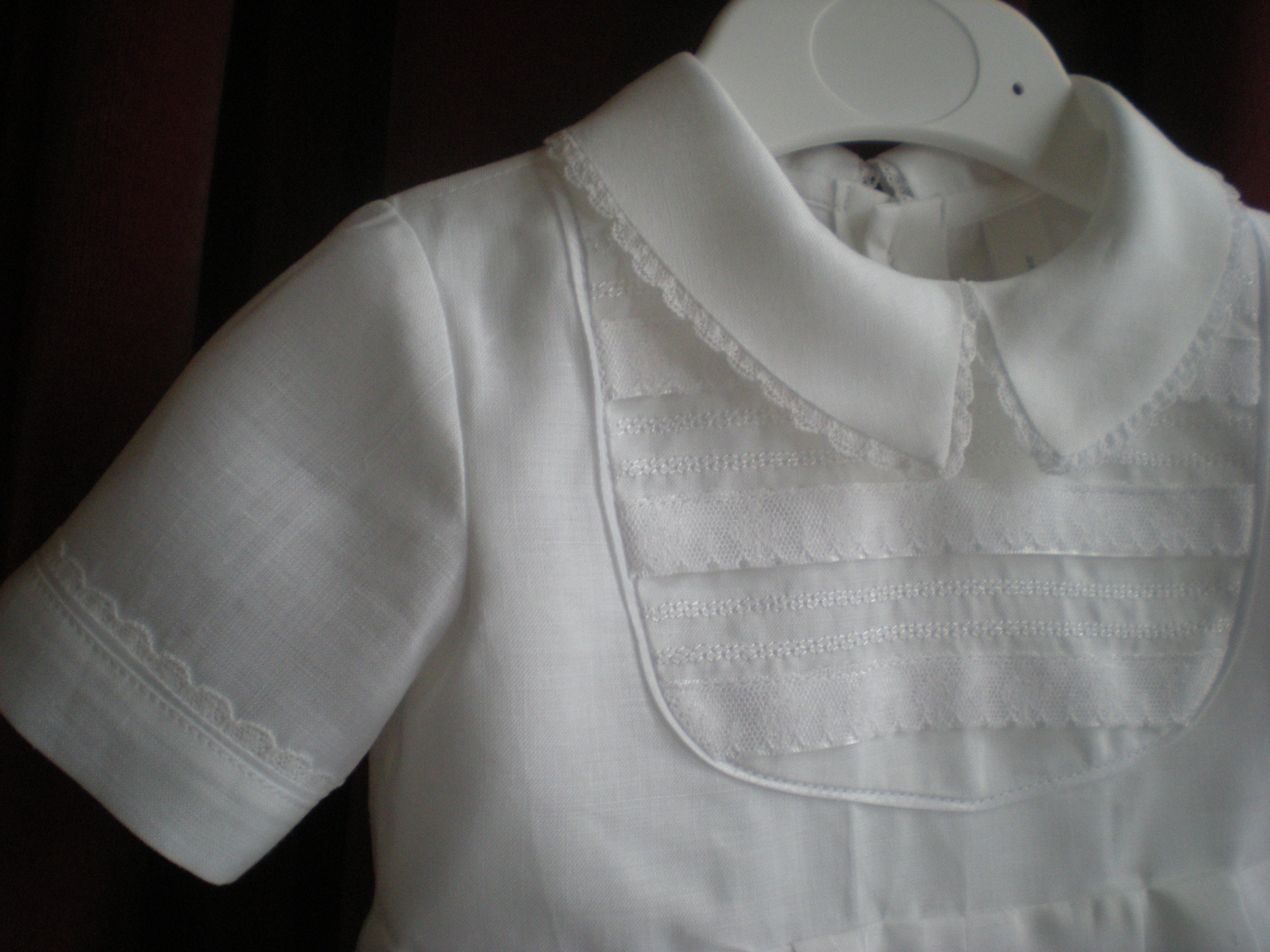 White or Ivory Irish Linen Baby Boy Christening Romper - Etsy UK