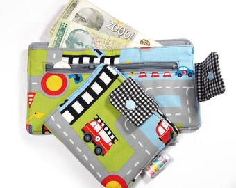 CHILDREN'S WALLET City, traffic, truck