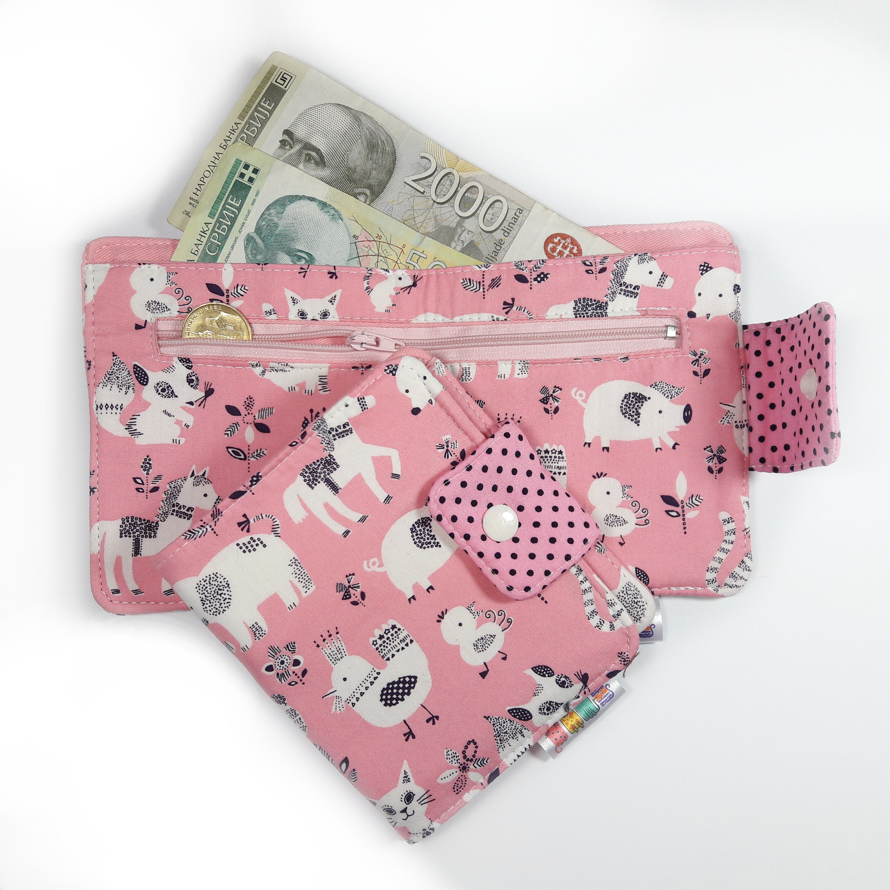 CHILDREN'S PURSE Animals Pink Etsy UK