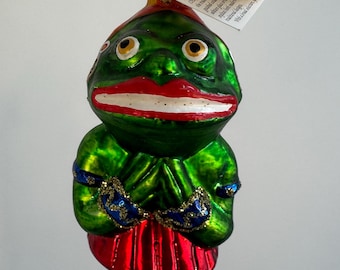 Christopher Radko Magic 25 - Frog Lady 95-026-0 594/1200 Retired Vintage Glass Christmas Ornament - Very Limited Edition - HTF