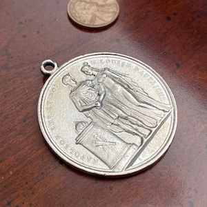 Vintage Imperial Wedding of Napoleon and Empress Marie Louise of Austria Coin Pendant - Silver French Coin - Marriage Ceremony