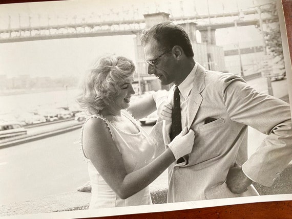 Originele 14 x 9 Marilyn Monroe en Arthur Miller dubbel gewicht foto door Sam Shaw 1957 Queensboro Bridge East River New York City Cityscape Etsy Belgie