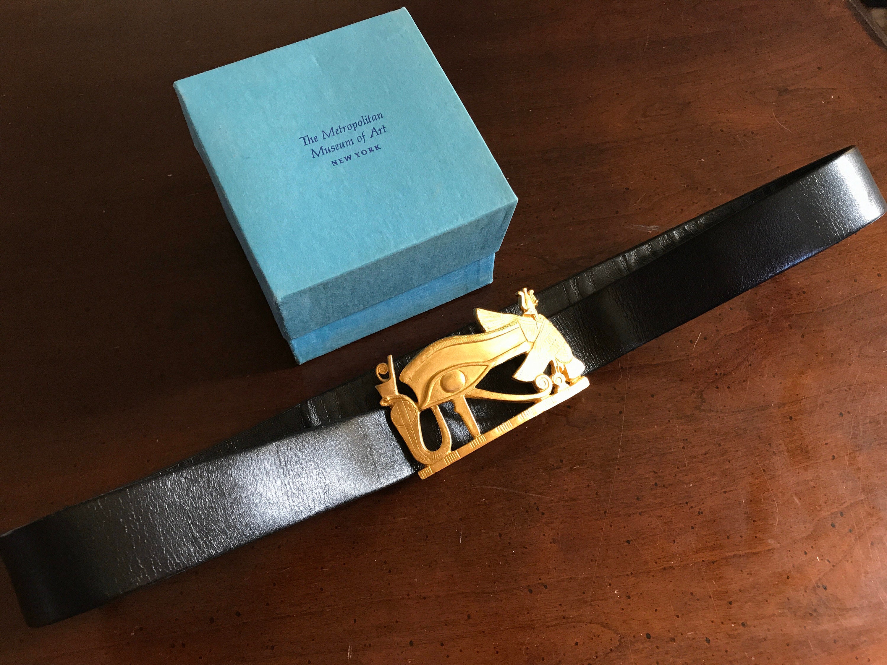 VHTF MMA Egyptian Revival Gold Udjat Eye Horus Belt Buckle