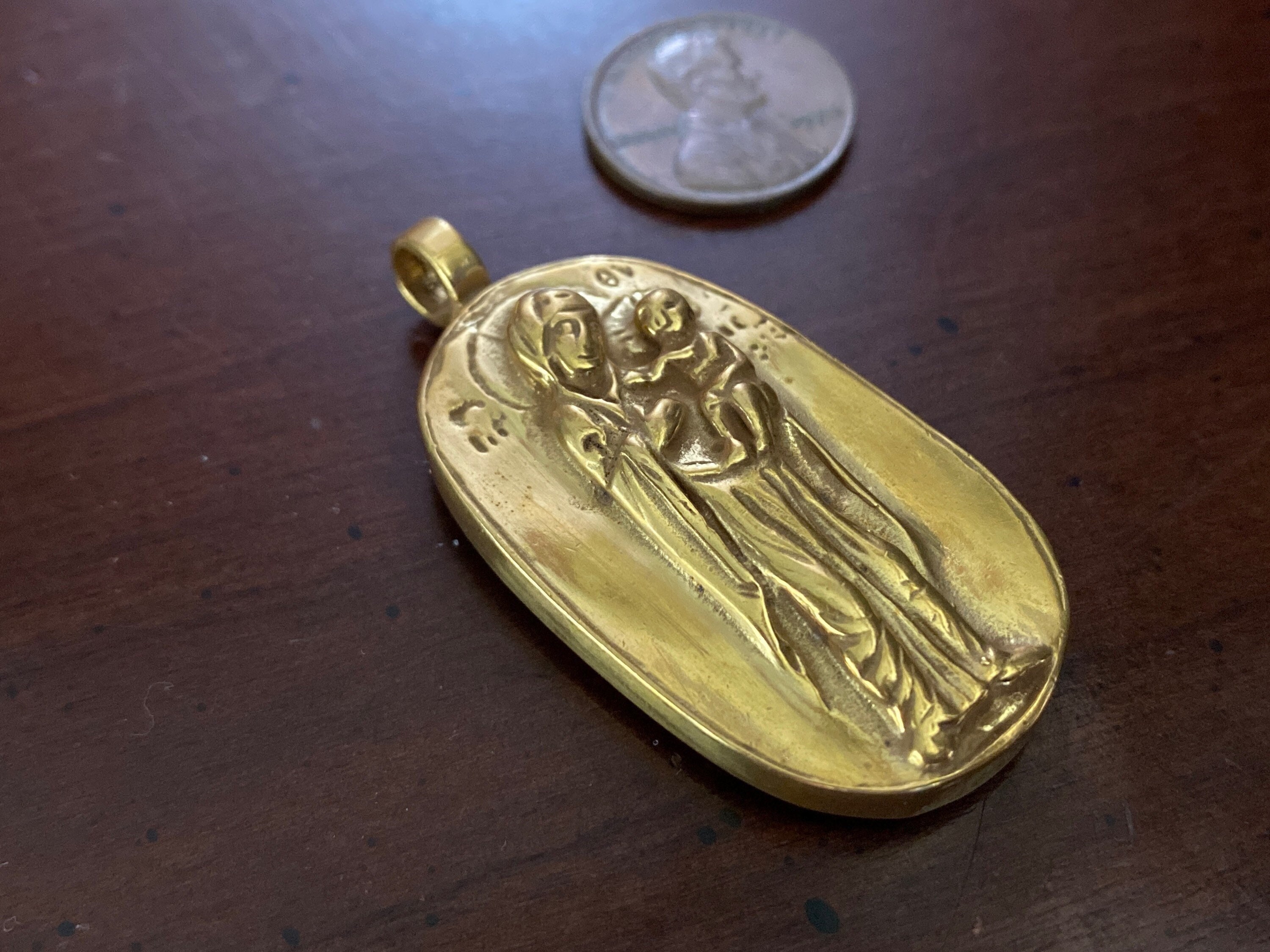 Vintage Gold Madonna and Child St John the Baptist Pendant - MMA ...