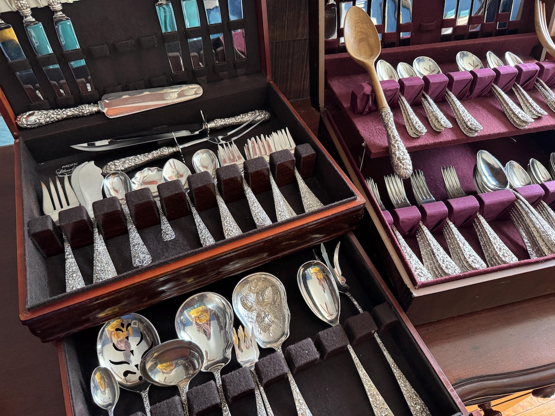 Stieff Sterling Silver Rose Flatware Silverware - No Monograms ...