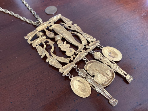 Early Kenneth Lane Egyptian Revival Gold Storytel… - image 4