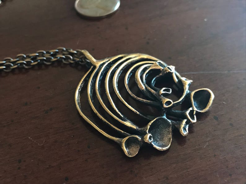 Vintage Finland Modernist Scandinavian Renmoosbl\u00fcte Iceland Moss Valo Koru Hannu Ikonen Bronze Reindeer Moss Necklace Solid Bronze