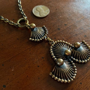 Pentti Sarpaneva Finland Bronze Modernist Riikinkukko Necklace - Vintage Finnish Brutalist Scandinavian Turun Hopea - Statement Piece - Fan
