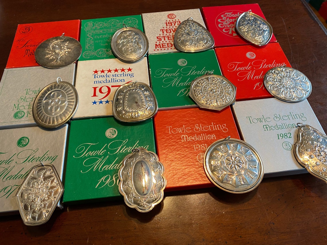 Towle 12 Days of Christmas Sterling Silver Ornaments 1971 - Etsy