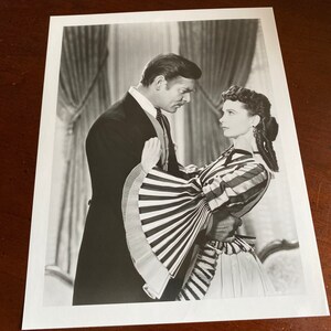 Vintage Vivien Leigh Clark Gable Embrace - Gone with the Wind - Original Hollywood 8x10 Movie Photo Scarlett Rhett Romance Civil War