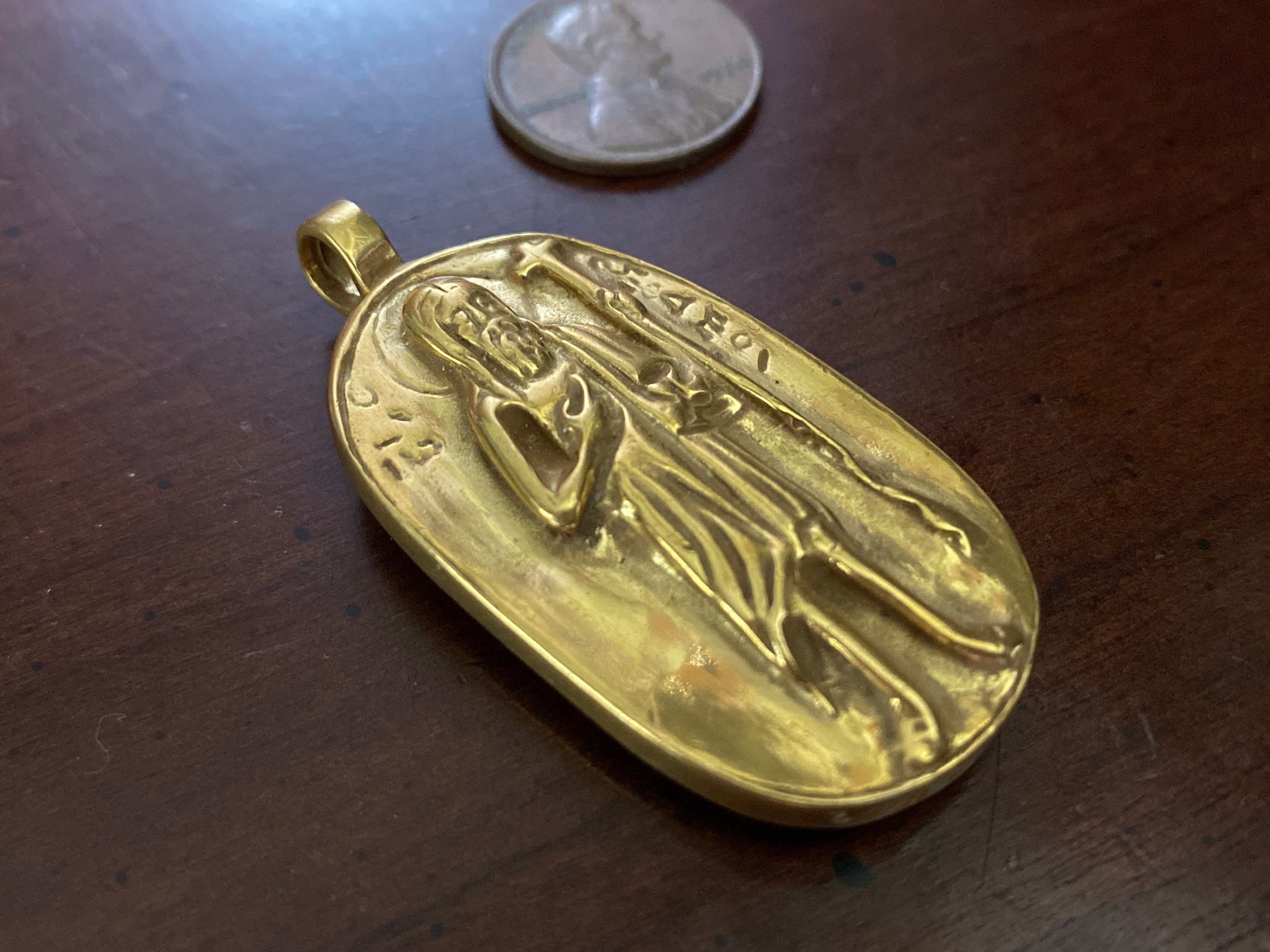 Vintage Gold Madonna and Child St John the Baptist Pendant - MMA ...