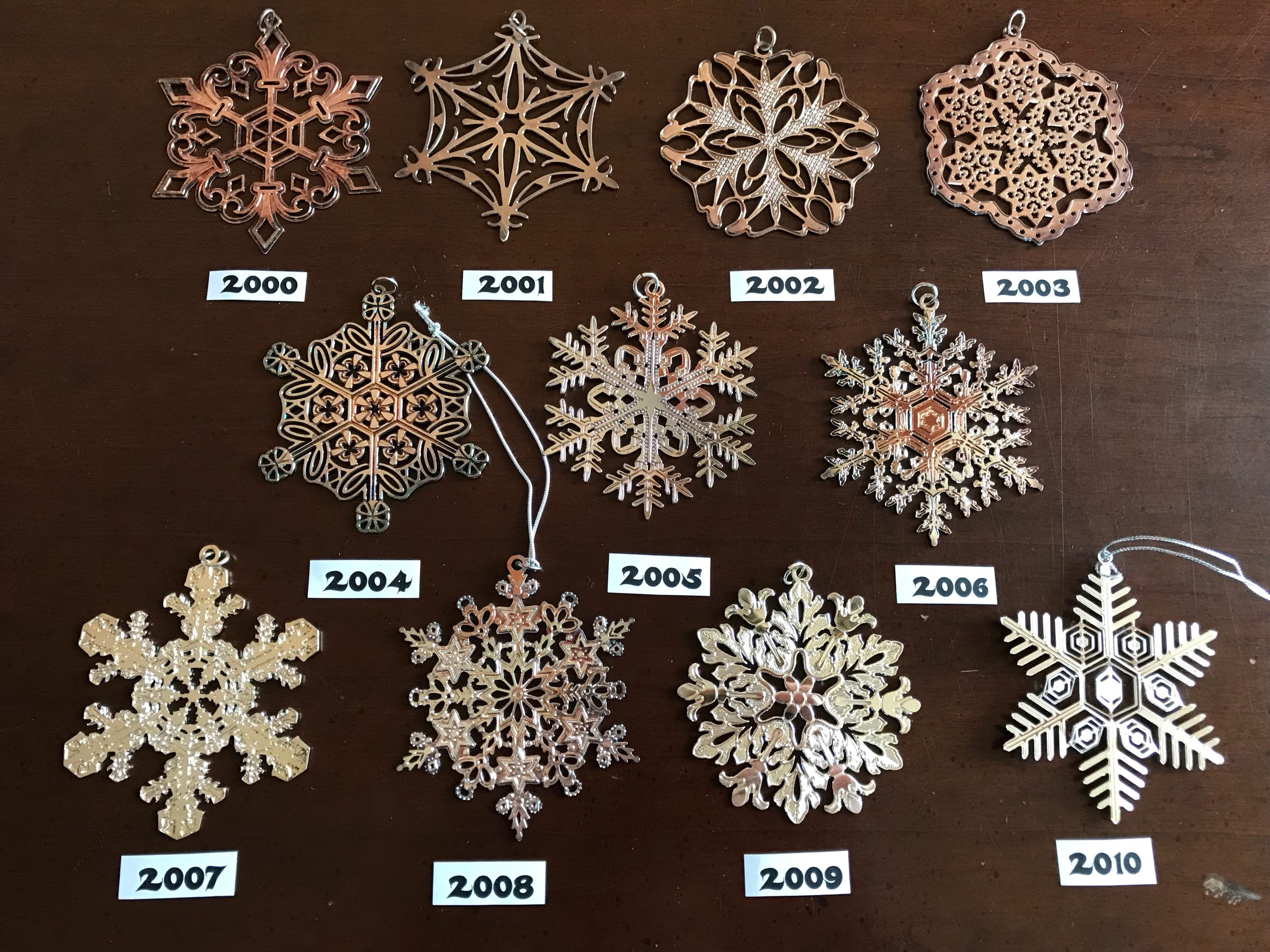 Sterling silver deals snowflake ornaments