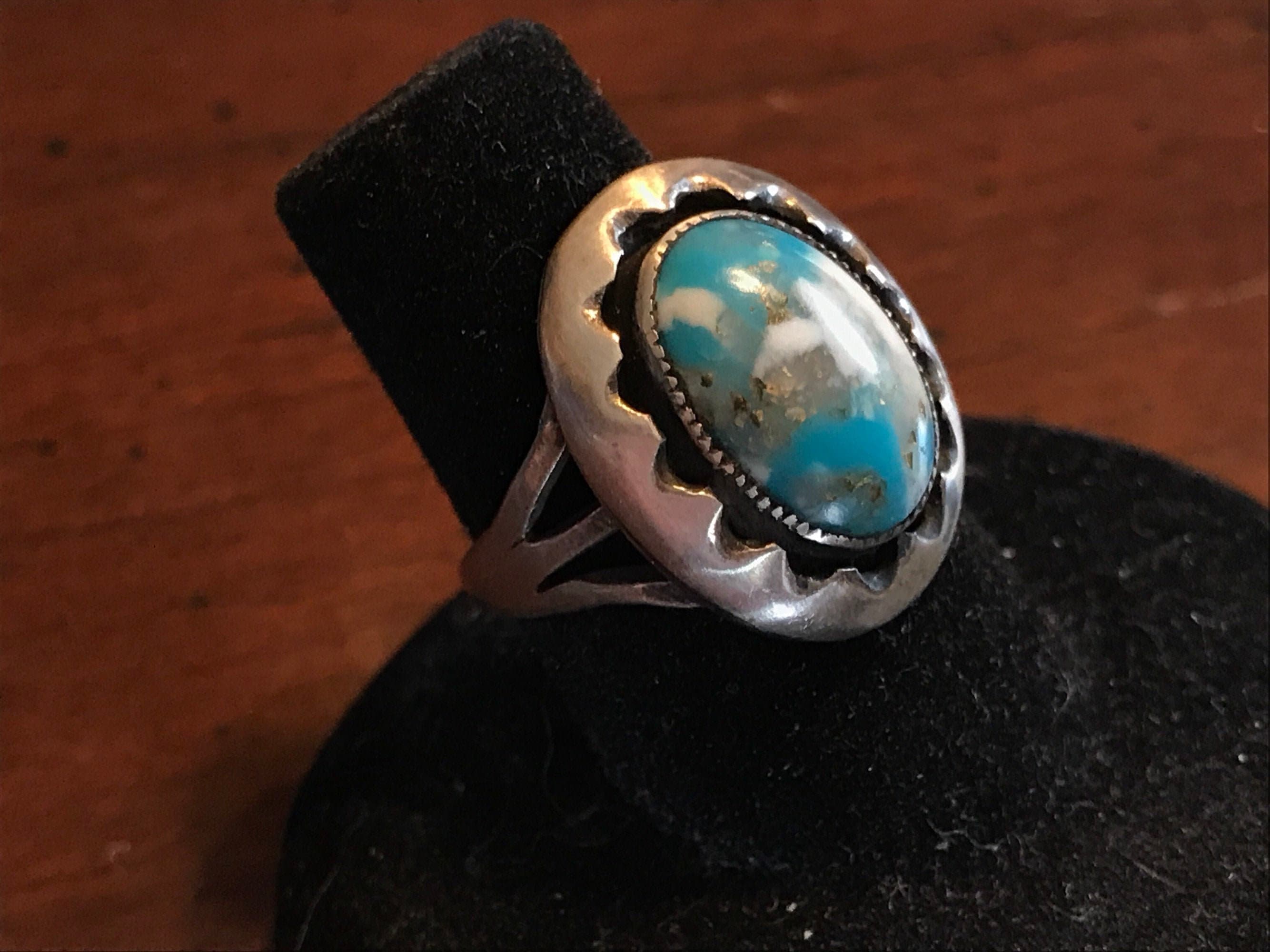 Important Hopi Allen Pooyama Sterling Silver Gem Turquoise Important Hopi Allen Pooyama Sterling Silver Gem Turquoise
