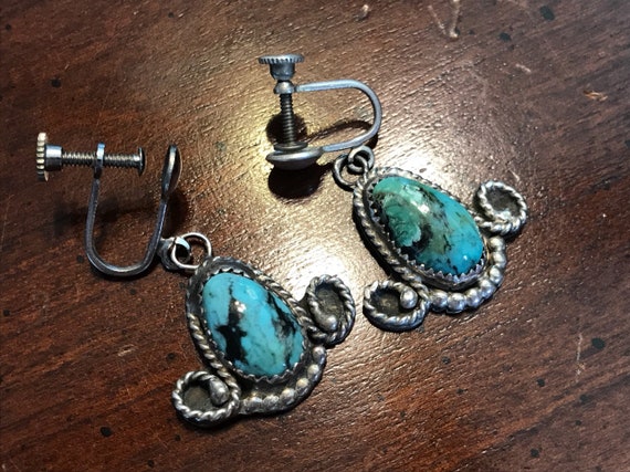 Museum Vintage Native American Navajo Dkl Turquoise Sterling Silver Bracelet Old Museum Vintage Native American Navajo Dkl Turquoise Sterling Silver Bracelet Old