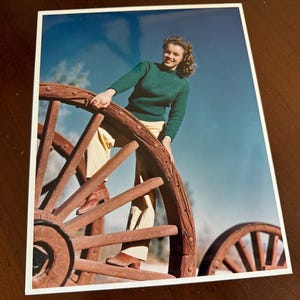 Vintage Marilyn Monroe  Stamped Cinema Collectors Jerry Ohlinger - 1945 Andre de Dienes Wagon Wheel Death Valley Shoot 8x10 Photo Norma Jean