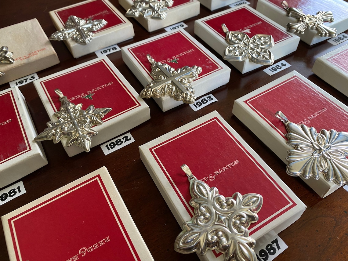 Reed and Barton Sterling Silver Christmas Cross Ornaments - Etsy
