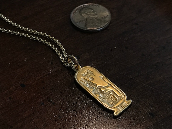 Vintage Amun Ra MMA Gold Amulet Necklace  King of… - image 1