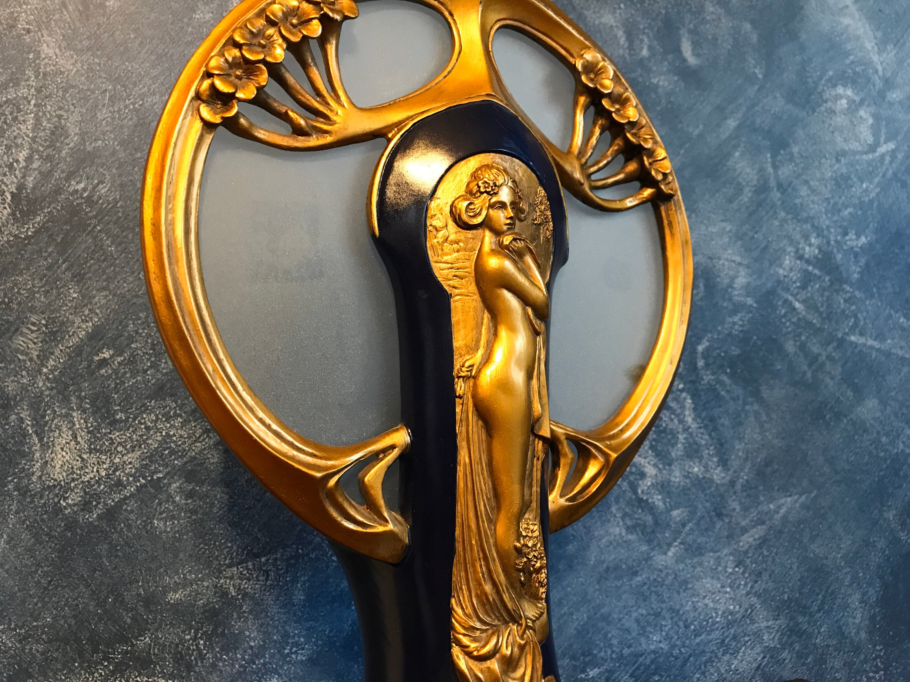 Vintage Art Nouveau Keyhole Accent Table Lamp Oliver Tupton