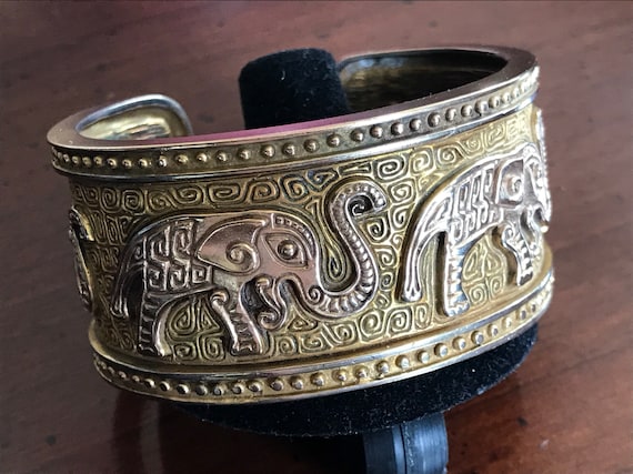 Tribal Indian Silver Elephant Cuff Bracelet Tribal Indian Silver Elephant Cuff Bracelet