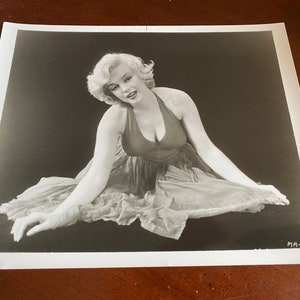 Vintage Marilyn Monroe Photo Red Dress Shoot Milton Greene for Prince and the Showgirl Movie in 1957 Cheesecake Original Blonde Bombshell