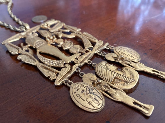 Early Kenneth Lane Egyptian Revival Gold Storytel… - image 3