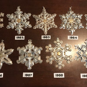 Sterling Silver Gorham Christmas Snowflake Ornament Pendant 1971-2003 More Available Vintage Metal Tree Trimming Star Retro Decorations image 3