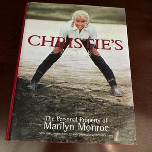 The Personal Property of Marilyn Monroe Christie's Auction Catalog October 1999 Vintage Collectible Book - Christies Auction House New York
