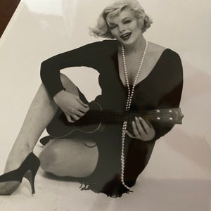 Vintage Marilyn Monroe Playing the Ukulele for the 1959 Some Like It Hot - Movie Publicity Photo - Attributed to Richard Avedon - Guitar