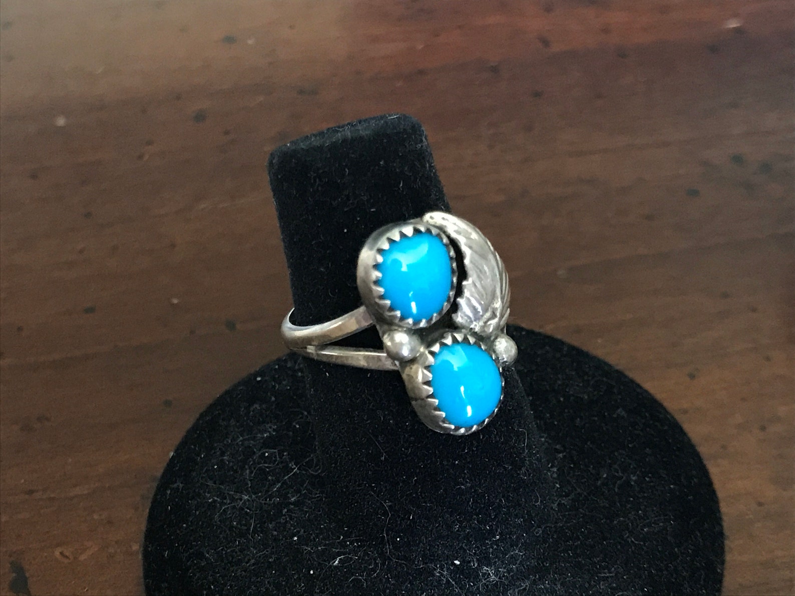 Vintage Navajo Sleeping Beauty Turquoise Sterling Silver Ring ...