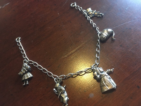 HTF Sterling Silver MMA Alice in Wonderland Brace… - image 1