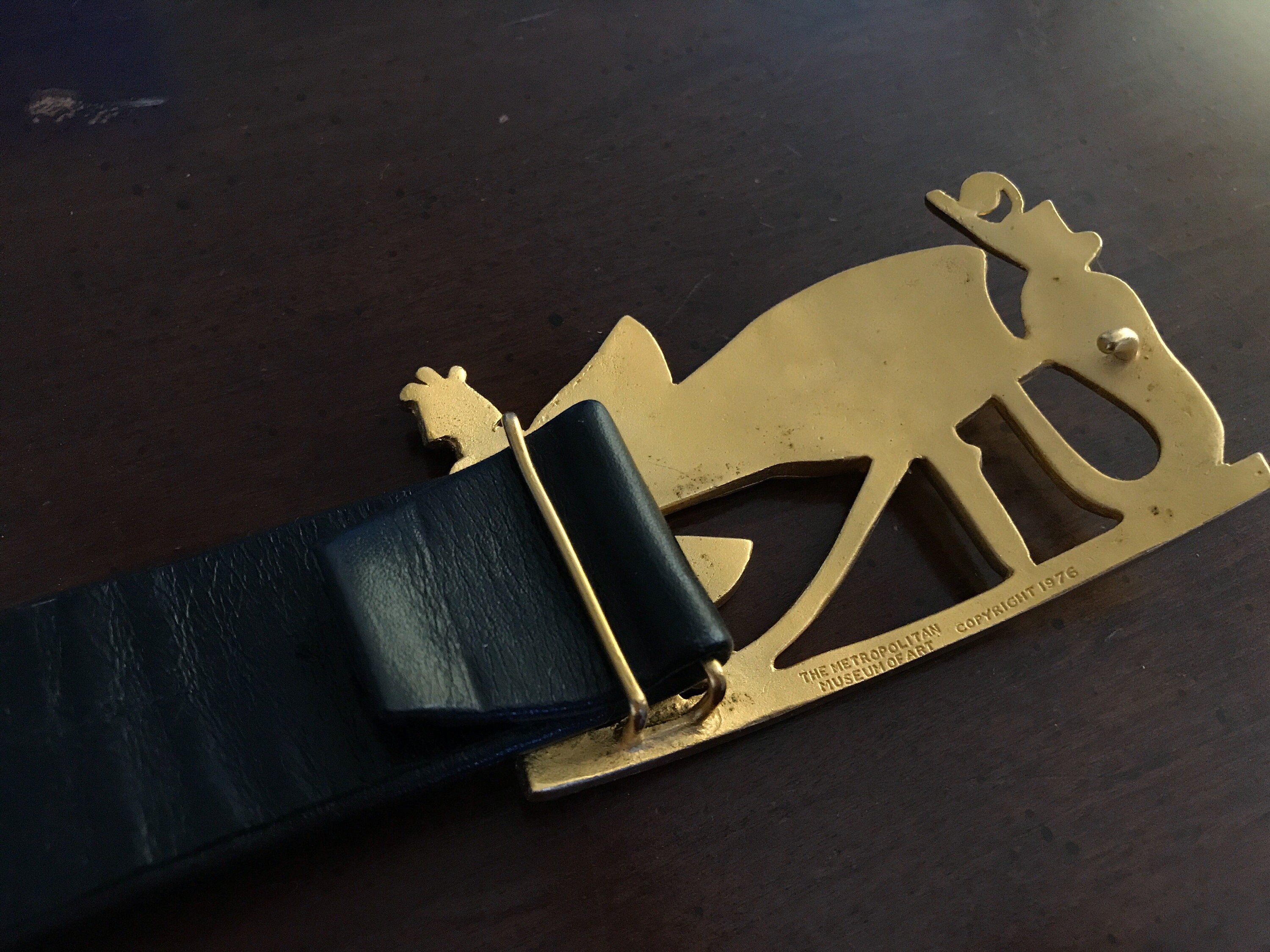 VHTF MMA Egyptian Revival Gold Udjat Eye Horus Belt Buckle  display picture 1