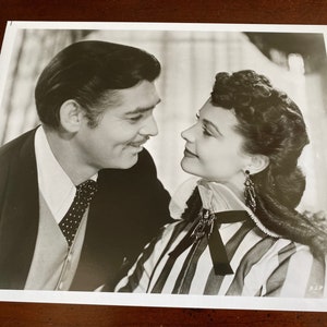 Original Vivien Leigh Clark Gable Embrace - Gone with the Wind - Vintage Hollywood 8x10 Movie Photo Scarlett Rhett Romance Civil War