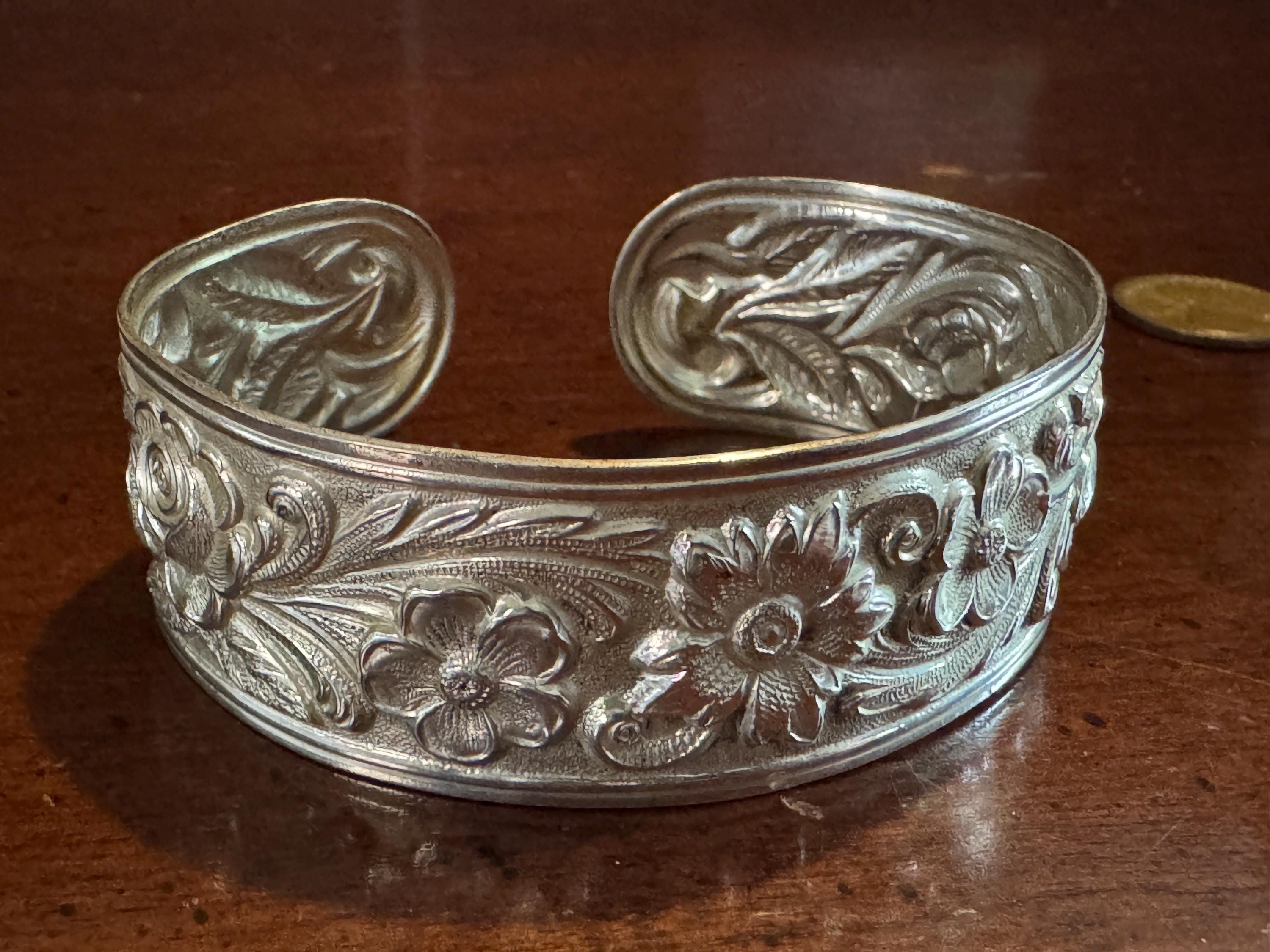 ヴィンテージ S Kirk & Son  シルバー ワイド バングル S Kirk Son Bracelet - Etsy