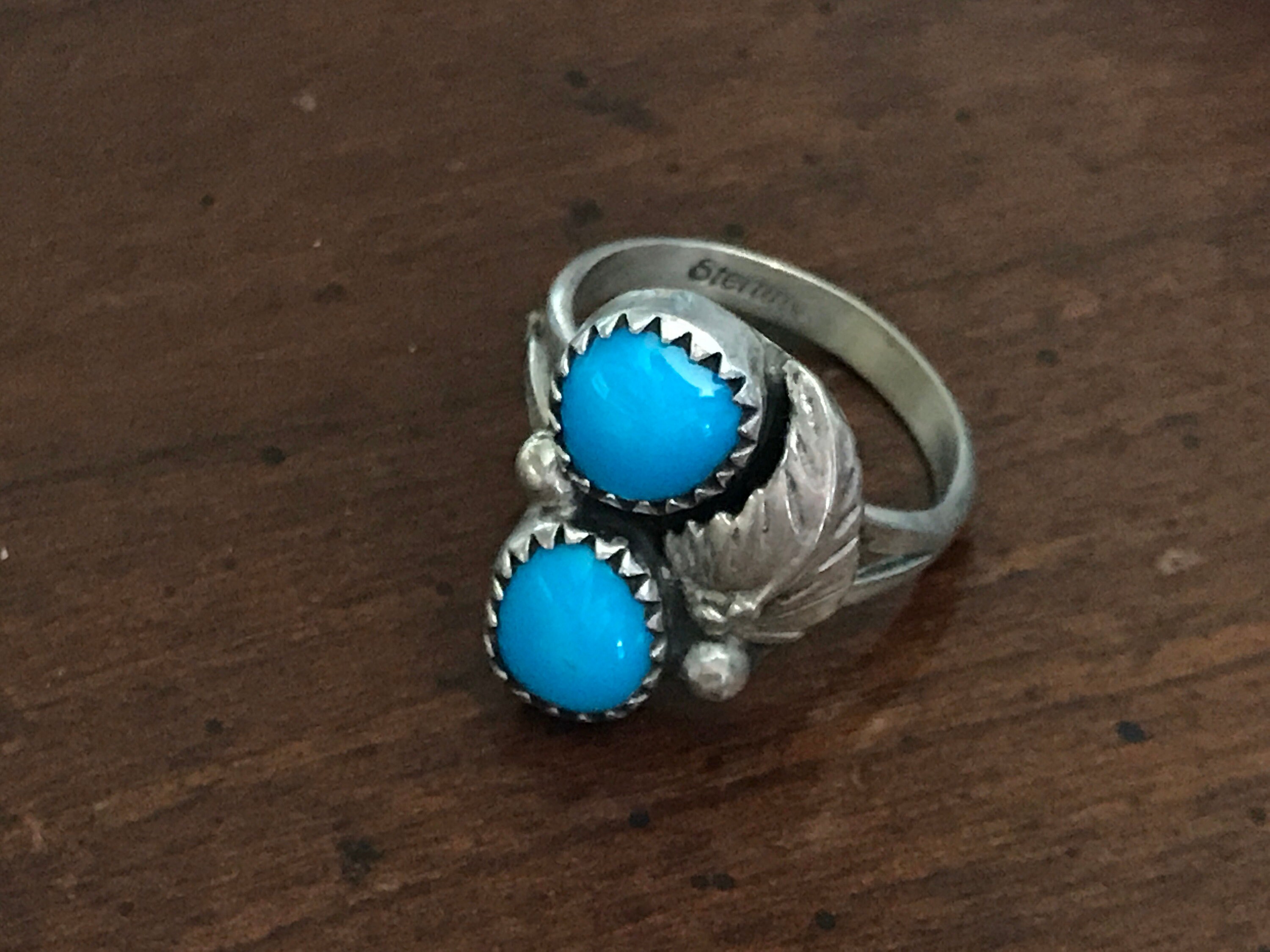 Vintage Navajo Sleeping Beauty Turquoise Sterling Silver Ring ...