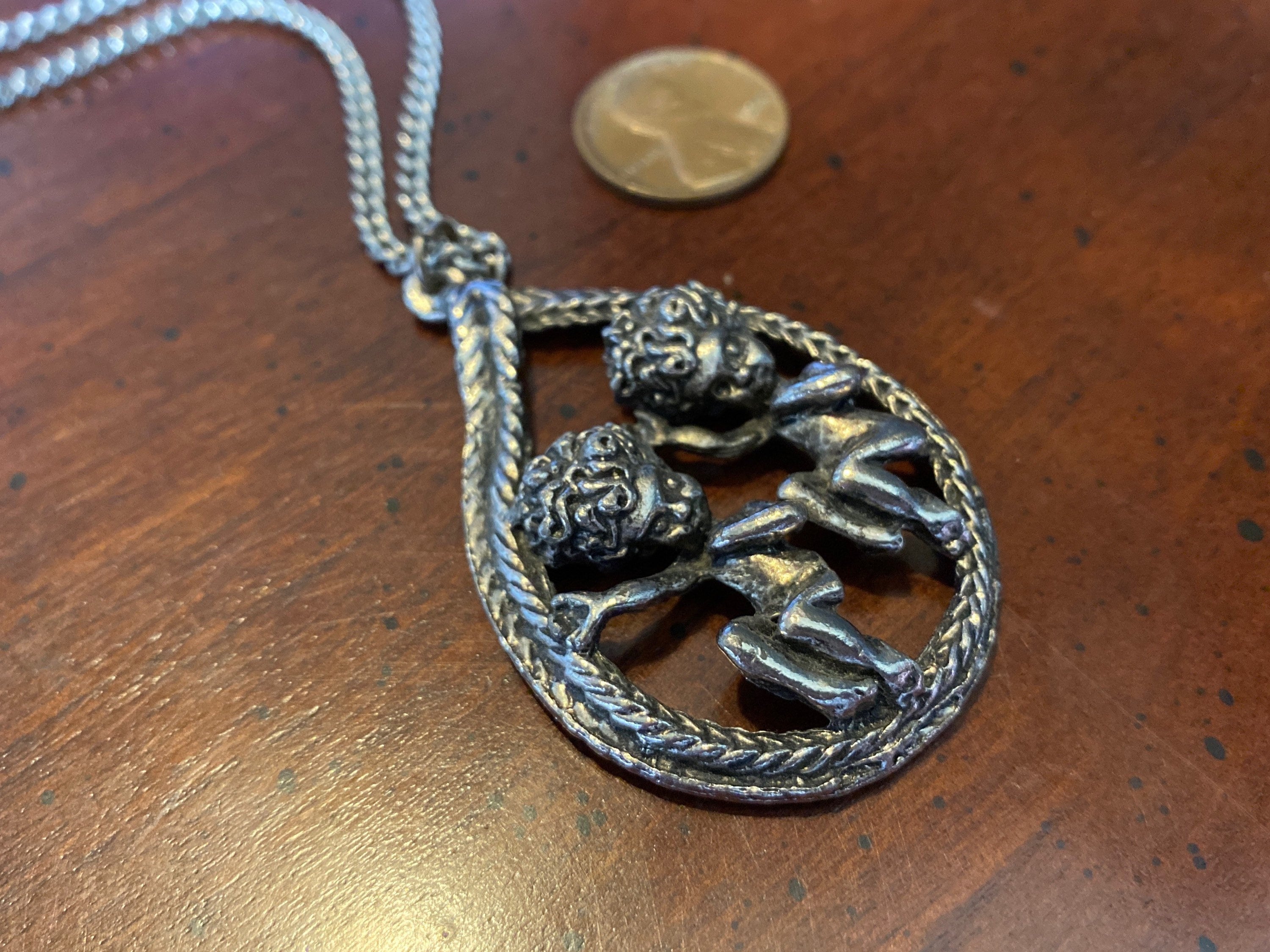 Vintage Tortolani Silver Zodiac Gemini 