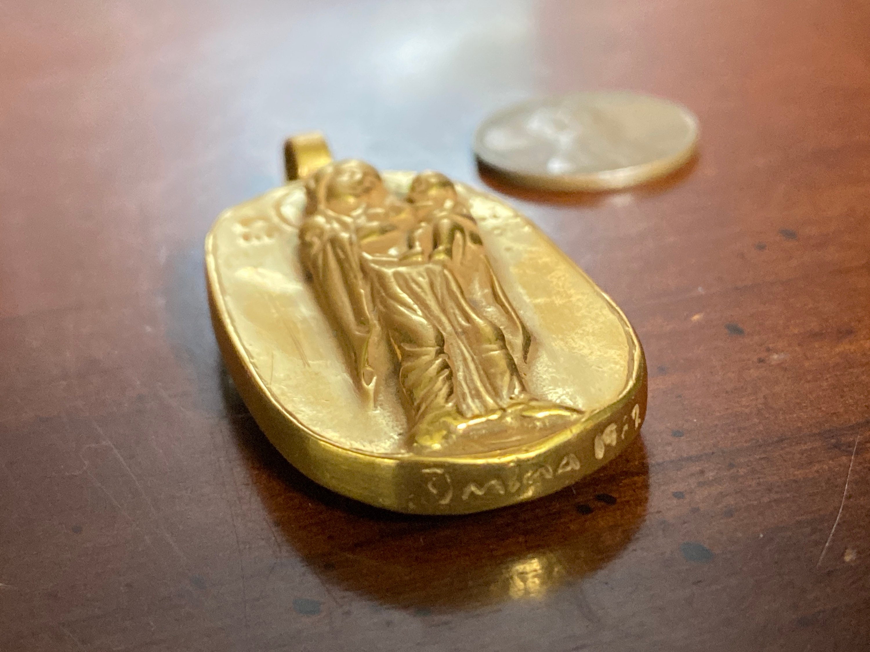 Vintage Gold Madonna and Child St John the Baptist Pendant - MMA ...