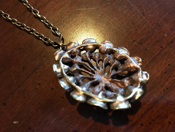 Vintage Finland Modernist Scandinavian Renmoosbl\u00fcte Iceland Moss Valo Koru Hannu Ikonen Bronze Reindeer Moss Necklace Solid Bronze