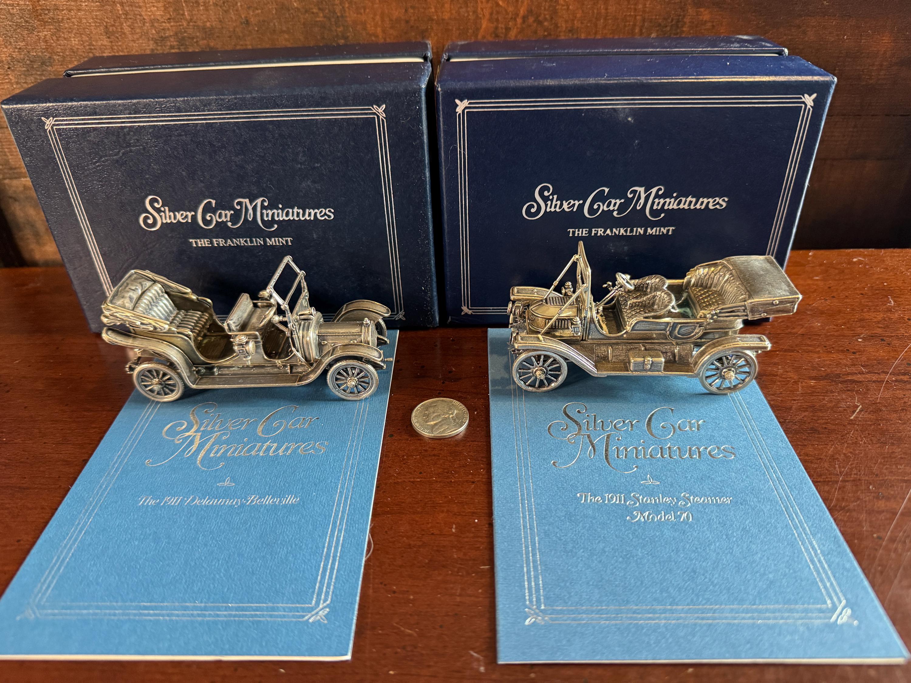 Vintage Sterling Silver Franklin Mint Classic Car Miniatures