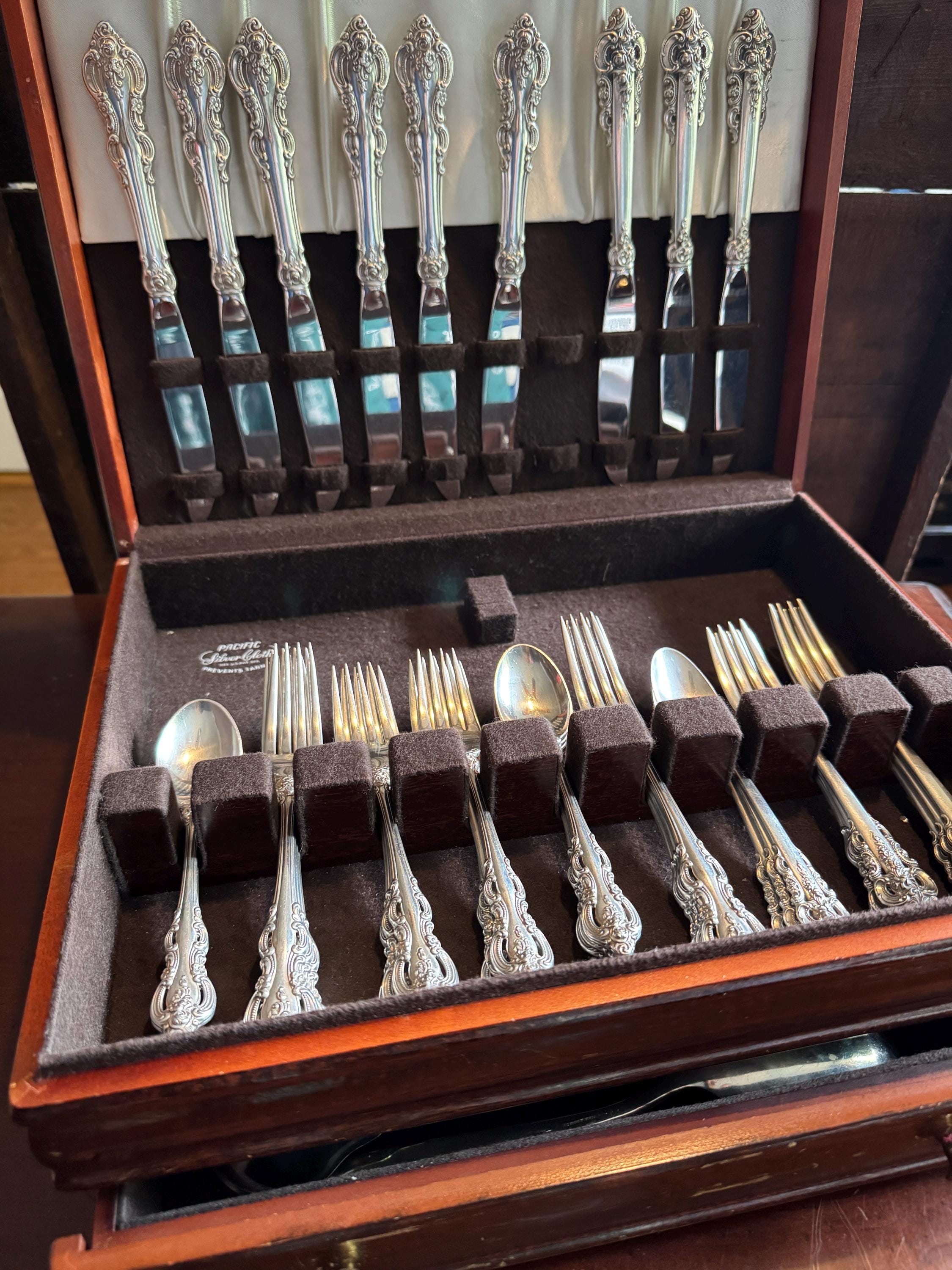  ／純銀 スターリングシルバー／フォーク１本 Sterling silver spoon and fork set - Etsy 日本