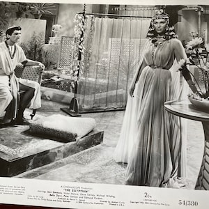 Original 1954 The Egyptian Lobby Card - Bella Darvi - Vintage Hollywood 8x10 Movie Photo - Egyptian Goddess Princess - Queen - Gene Tierney