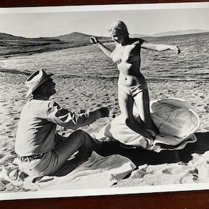 Vintage Marilyn Monroe in Bikini Swimsuit - The Misfits Eve Arnold  Original Hollywood Blonde Goddess 8x10 Photo Beach Cheesecake Photograph
