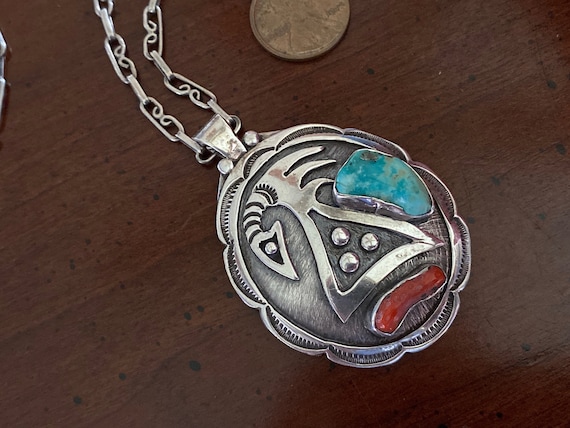 Important Vintage Native American Navajo Turquoise Sterling Silver Maze Bolo Tie Important Vintage Native American Navajo Turquoise Sterling Silver Maze Bolo Tie