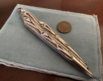 Rare 1973 Gorham Sterling Silver Icicle Christmas Ornament Retro Vintage Metal Tree Decoration - Matches the Silver Snowflake Collection