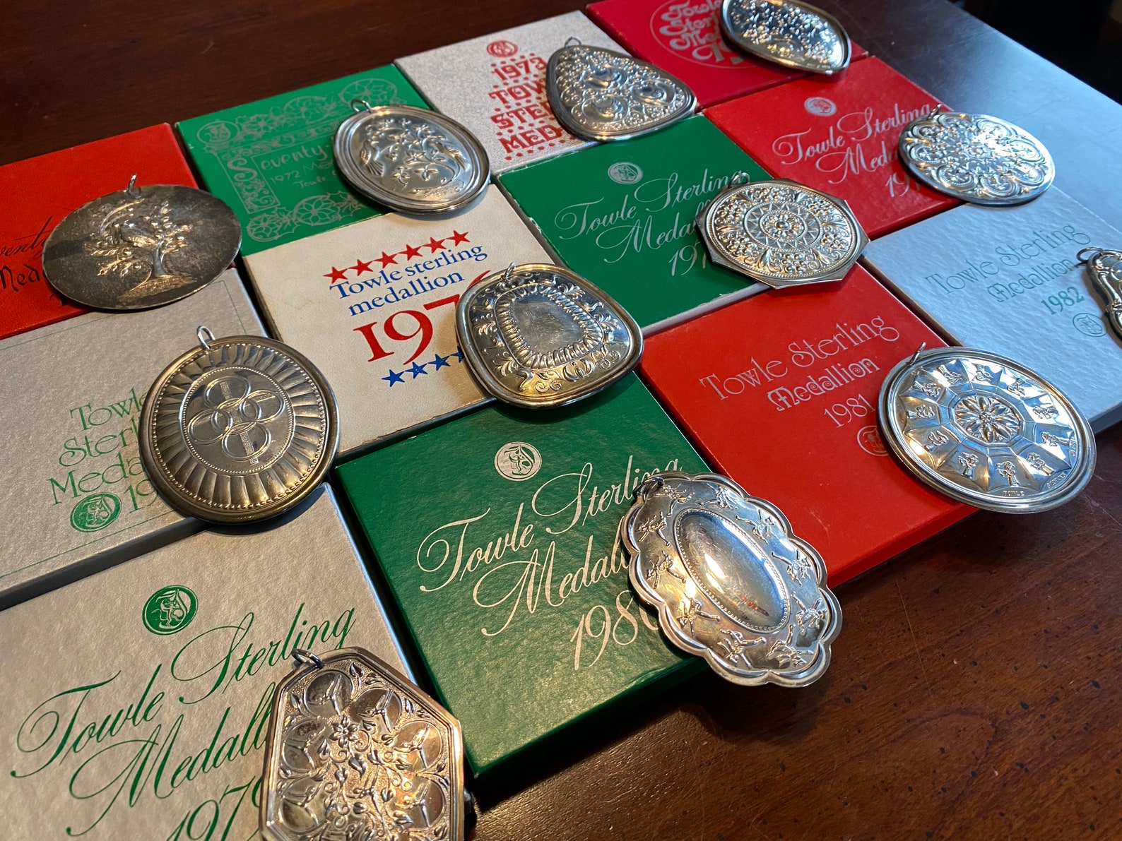 Towle 12 Days of Christmas Sterling Silver Ornaments 1971 - Etsy