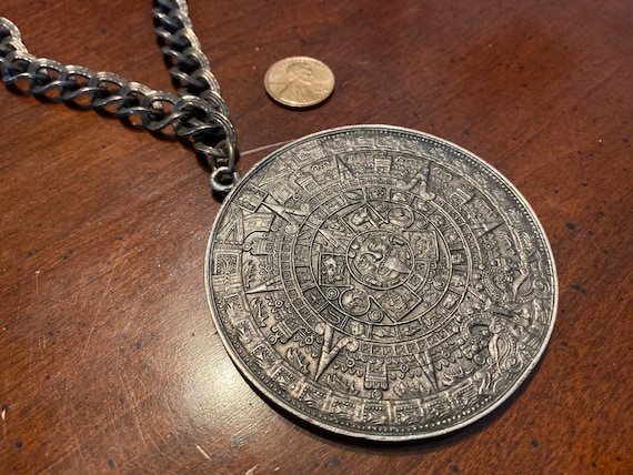 Aztec calendar hotsell medallion necklace