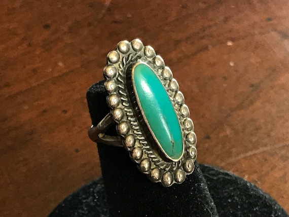 Important Vintage Native American Navajo Royston Turquoise Sterling Silver Ring Old Important Vintage Native American Navajo Royston Turquoise Sterling Silver Ring Old