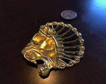 Lion Brooch Pin in Fine Lead-Free PewterLion Jewelry Made in USA 